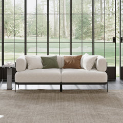 Amsterdam Modern Boucle Upholstered Sofa 3 Seater