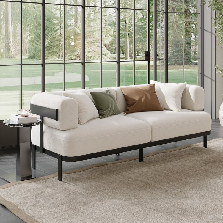 Amsterdam Modern Boucle Upholstered Sofa 3 Seater