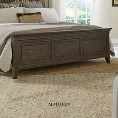 Phoenix Walnut Bed Set With Dresser And Side Tables