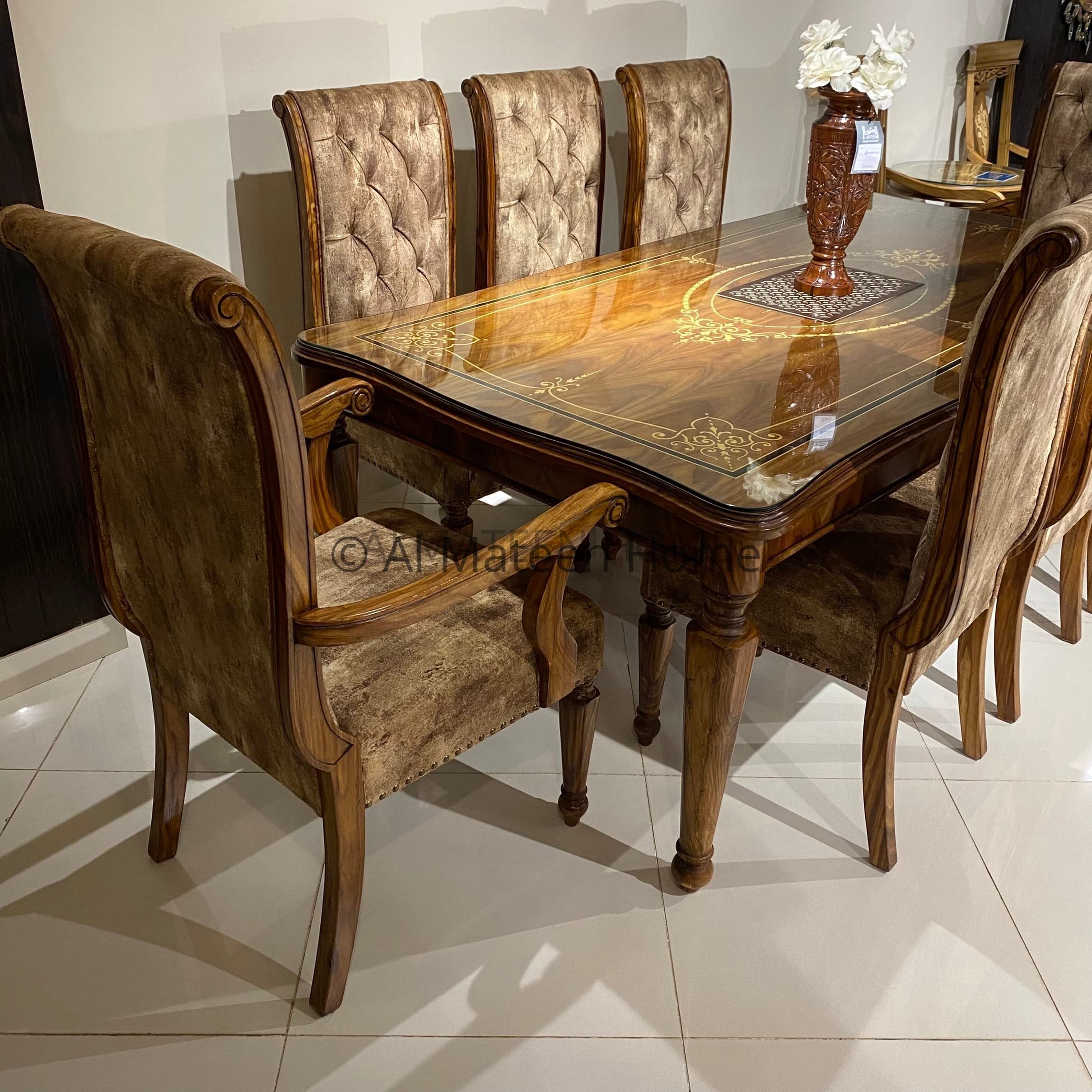 laurel-wooden-dining-table-set-with-8-chairs-4- AL Mateen Home