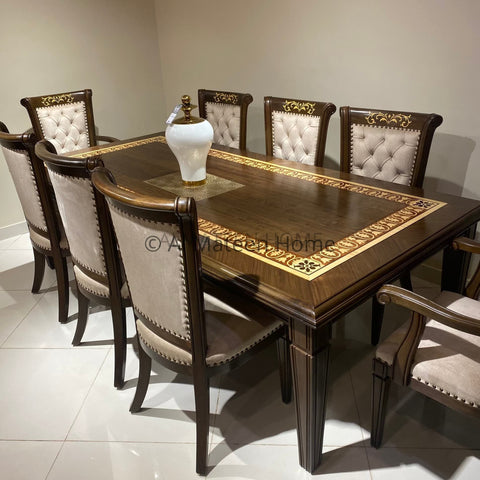 walnut-wood-dining-table-set-with-8-chairs-arh-200-1- AL Mateen Home
