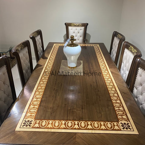 walnut-wood-dining-table-set-with-8-chairs-arh-200-2- AL Mateen Home