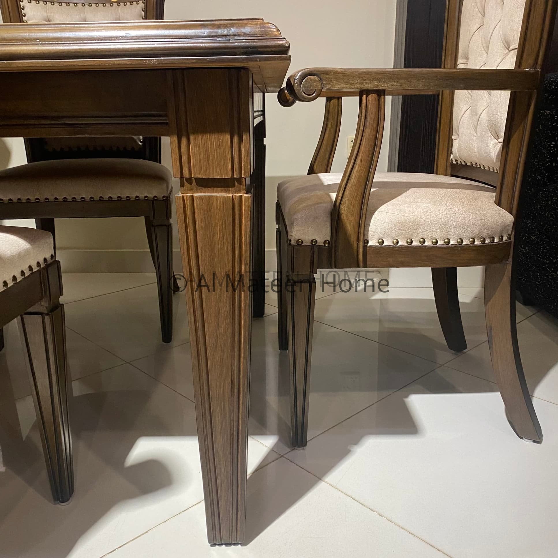 walnut-wood-dining-table-set-with-8-chairs-arh-200-3- AL Mateen Home