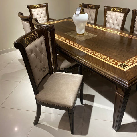 walnut-wood-dining-table-set-with-8-chairs-arh-200-6- AL Mateen Home
